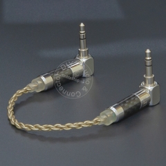 Cáp 2 đầu 3.5 mạ bạc vuông góc cắm cho DAC AMP Microphone Camera DIY 0.1 đến 0.5 mét - Silver plated copper core 3.5mm stereo audio cable