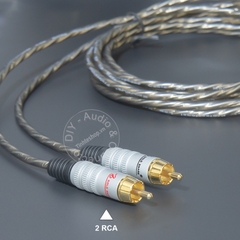 Cáp 3.5 mono ra 2 AV chuyển từ Catsettle ra Loa Âm ly 0.2 đến 5 mét - DIY 3.5mm mono to 2 RCA audio cable