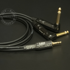 Dây 3.5 sang 2 đầu 6.5 DIY dài 0.5 đến 10 mét - 3.5mm x2 6.35mm cable