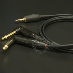 Dây 3.5 sang 2 đầu 6.5 DIY dài 0.5 đến 10 mét - 3.5mm x2 6.35mm cable