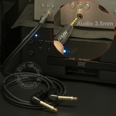 Dây 3.5 sang 2 đầu 6.5 DIY dài 0.5 đến 10 mét - 3.5mm x2 6.35mm cable