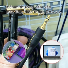 Dây 3.5 sang 2 đầu 6.5 chuyển âm thanh từ Điện thoại Máy tính sang Loa kiểm âm Mixer