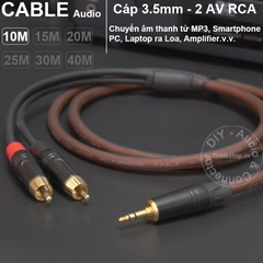 Dây jack 3.5 ra 2 hoa sen DIY dài từ 10 mét đến 40 mét - 3.5mm to 2 RCA cable