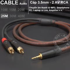 Dây jack 3.5 ra 2 hoa sen DIY dài từ 10 mét đến 40 mét - 3.5mm to 2 RCA cable