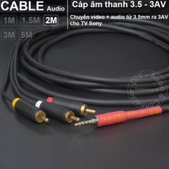 Dây 3.5 ra 3 RCA cho TV Sony dài 1 mét đến 5 mét - 3 RCA to 3.5mm cable