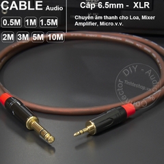 Dây 3.5 ra 6 ly stereo DIY 0.5M đến 10M - 3.5mm to 1/4 TRS cable