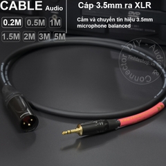 Dây 3.5 ra canon XLR đực microphone DIY 0.2M đến 5M - 3.5mm to XLR male micro balanced