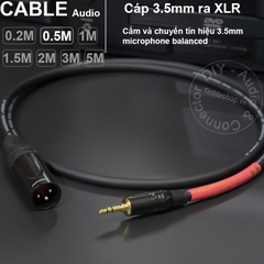 Dây 3.5 ra canon XLR đực microphone DIY 0.2M đến 5M - 3.5mm to XLR male micro balanced