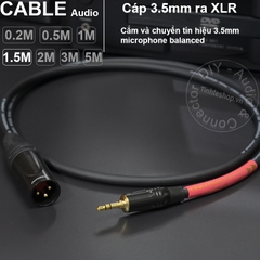 Dây 3.5 ra canon XLR đực microphone DIY 0.2M đến 5M - 3.5mm to XLR male micro balanced