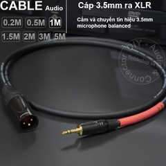 Dây 3.5 ra canon XLR đực microphone DIY 0.2M đến 5M - 3.5mm to XLR male micro balanced