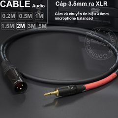 Dây 3.5 ra canon XLR đực microphone DIY 0.2M đến 5M - 3.5mm to XLR male micro balanced