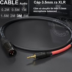Dây 3.5 ra canon XLR đực microphone DIY 0.2M đến 5M - 3.5mm to XLR male micro balanced