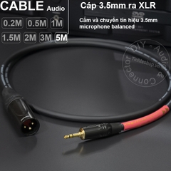 Dây 3.5 ra canon XLR đực microphone DIY 0.2M đến 5M - 3.5mm to XLR male micro balanced