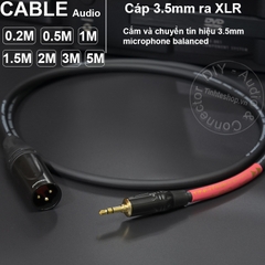 Dây 3.5 ra canon XLR đực microphone DIY 0.2M đến 5M - 3.5mm to XLR male micro balanced