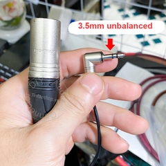 Cáp unbalanced 3.5 sang canon đực jack Neutrik cáp MOGAMI chuyển âm thanh cho Smartphone Laptop Microphone wireless Camera Mixer