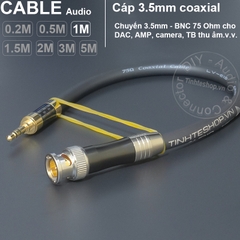 Cáp 3.5 sang BNC 75 Ohm cho Camera Thiết bị thu âm DAC.v.v. - DIY 3.5mm TRS to male BNC coaxial cable