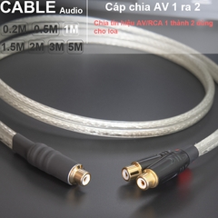 Dây cáp chia AV 1 ra 2 DIY 0.2M đến 5M - RCA female to 2 RCA female cable