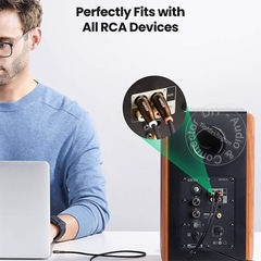 Dây 3.5 ra AV Ugreen AV170 1 đến 5 mét - High performance 1/8 to 2 RCA AUX audio cable