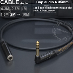 Cáp 6 ly stereo nối dài DIY 0.2 đến 5 mét - 6.5mm TRS extension audio cable