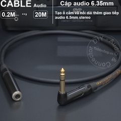 Cáp 6 ly nối dài DIY 0.5 đến 10 mét - 6.5mm mono male to female extension cable