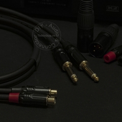 Cáp chuyển 6.5mm 6.35mm mono ra AV RCA cổng cái lõi đồng OFC 4N mạ bạc 0.2M 0.5M 1M 1.5M