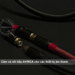 Cáp chuyển 6.5mm 6.35mm mono ra AV RCA cổng cái lõi đồng OFC 4N mạ bạc 0.2M 0.5M 1M 1.5M