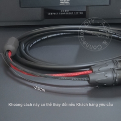 Dây 6 ly sang 2 canon đực DIY 0.5 đến 5 mét - 6.35mm mono to 2 XLR male audio cable
