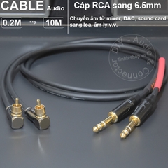 Dây hoa sen sang 6 ly TRS 1 cặp - RCA audio cable is perpendicular to 1/4
