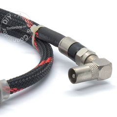 Cáp anten DVB T2 đầu thẳng đầu vuông góc DIY 0.8M đến 10M - 90 Degree TV 9.5mm Coaxial Cable Aerial Male To Male RF Antenna Cable
