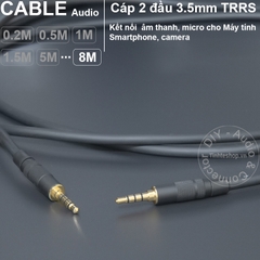 Dây cáp 2 đầu 3.5 4 vạch TRRS cắm cho Tai nghe Điện thoại Laptop TV box.v.v. - DIY 3.5mm 4-bar TRRS audio cable from 0.2 to 40 meters