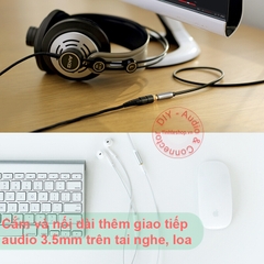 Cáp audio 3.5mm AUX đực sang cái - Audio 3.5mm cable male to female gold 24K OFC 4N Ugreen AV118 1M ... 5M