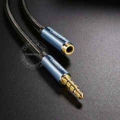 Cáp audio 3.5mm AUX 4 nấc nối dài 1 đầu đực 1 đầu cái - Audio 3.5mm AUX 4 pole TRRS cable 0.5M 1M 1.5M 2M