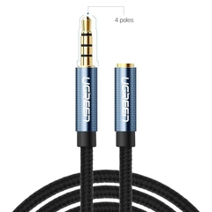 Cáp audio 3.5mm AUX 4 nấc nối dài 1 đầu đực 1 đầu cái - Audio 3.5mm AUX 4 pole TRRS cable 0.5M 1M 1.5M 2M