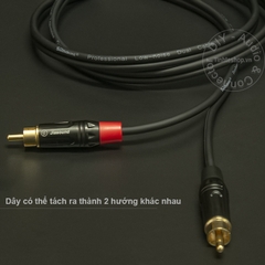 Cáp audio 3.5mm ra 2 AV RCA R+L DIY 0.2 mét đến 20 mét - Audio cable 3.5mm to 2 RCA