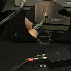 Cáp audio 3.5mm ra 2 AV RCA R+L DIY 0.2 mét đến 20 mét - Audio cable 3.5mm to 2 RCA