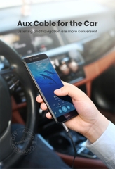 Cáp âm thanh 3.5 Ugreen AV119 siêu mỏng 1 đầu thẳng 1 đầu bẻ góc 0.5 mét đến 5 mét