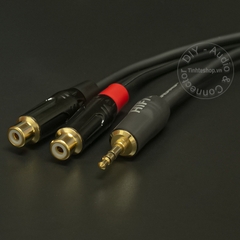 Cáp audio 3.5mm ra 2 AV cái - Audio cable 3.5mm male to 2 RCA female DIY 0.2M 0.5M 1M 1.5M 3M