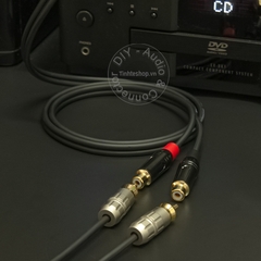 Cáp audio 3.5mm ra 2 AV cái - Audio cable 3.5mm male to 2 RCA female DIY 0.2M 0.5M 1M 1.5M 3M