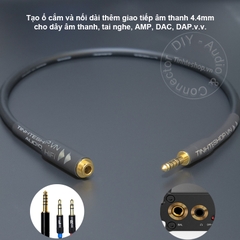 Cáp 4.4mm nối dài 0.1 đến 10 mét - DIY extension 4.4mm balanced audio cable