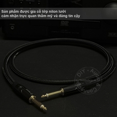 Cáp audio 2 đầu 6.35mm mono OFC 4N - Dây âm thanh 6.5mm cho Đàn Đàn guitar 1M 1.5M 2M 3M