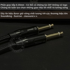 Cáp audio 2 đầu 6.35mm mono OFC 4N - Dây âm thanh 6.5mm cho Đàn Đàn guitar 1M 1.5M 2M 3M
