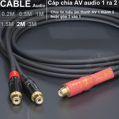 Dây hoa sen 1 ra 2 DIY 0.2 đến 3 mét - AV splitter cable female to 2 female