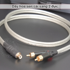 Dây chia AV 1 thành 2 DIY 0.2M đến 5M - RCA male to 2 RCA female cable