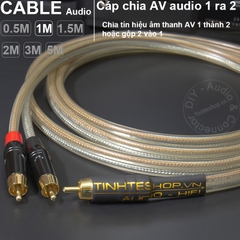 Dây chia hoa sen AV đực ra 2 AV đực DIY 0.5M đến 5M - RCA male to 2 male cable