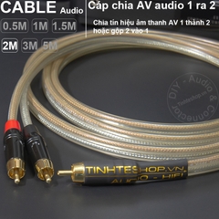 Dây chia hoa sen AV đực ra 2 AV đực DIY 0.5M đến 5M - RCA male to 2 male cable