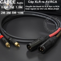 Dây XLR ra RCA 1 cặp DIY 0.5M đến 10M - RCA to XLR male cable