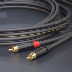 Dây hoa sen 2 đầu lõi đồng mạ bạc 1 cặp DIY 0.5 đến 5 mét - RCA silver plated