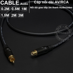 Dây AV nối dài đực sang cái DIY lõi đồng tinh khiết OFC 4N - RCA male to female cable 0.2M .., 3 mét