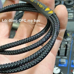 Dây balanced 4.4 sang 2 đầu 6 ly stereo lõi đồng mạ bạc