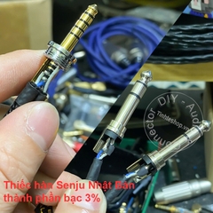 Dây balanced 4.4 sang 2 đầu 6 ly stereo lõi đồng mạ bạc